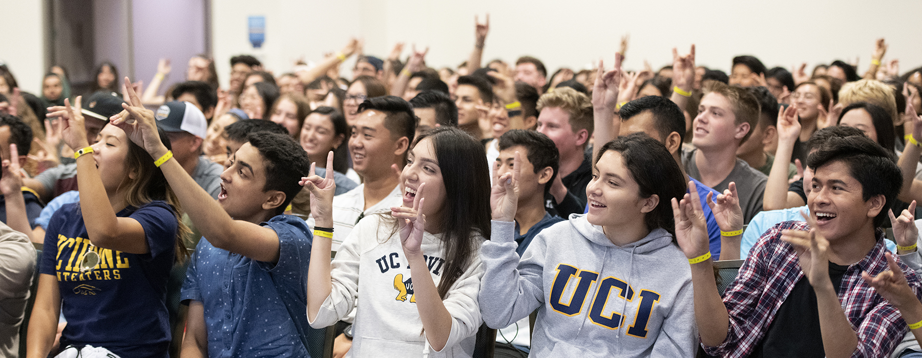 banner of UCI students